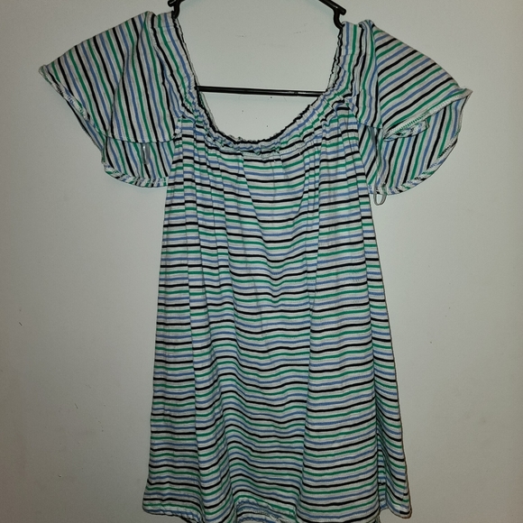 a.n.a Off The Shoulder Striped Top - Picture 3 of 5
